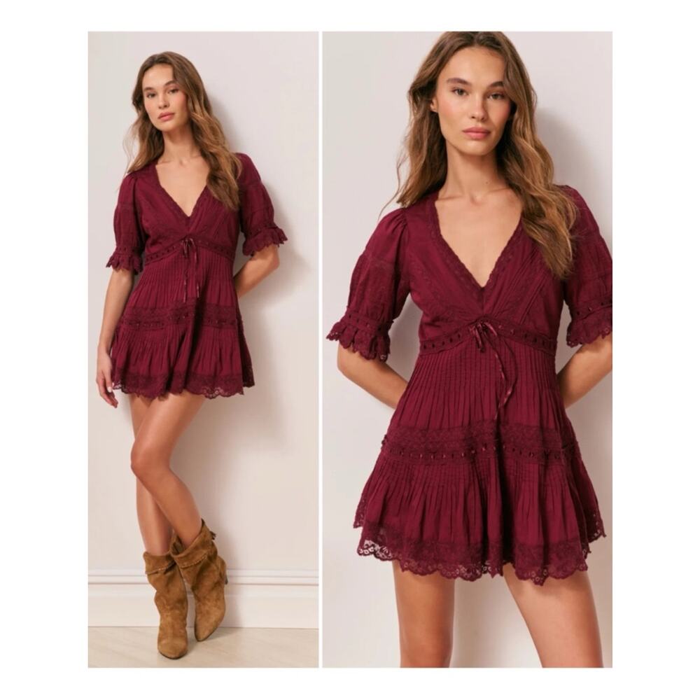 NWT Loveshackfancy Lilias Cotton Mini Dress